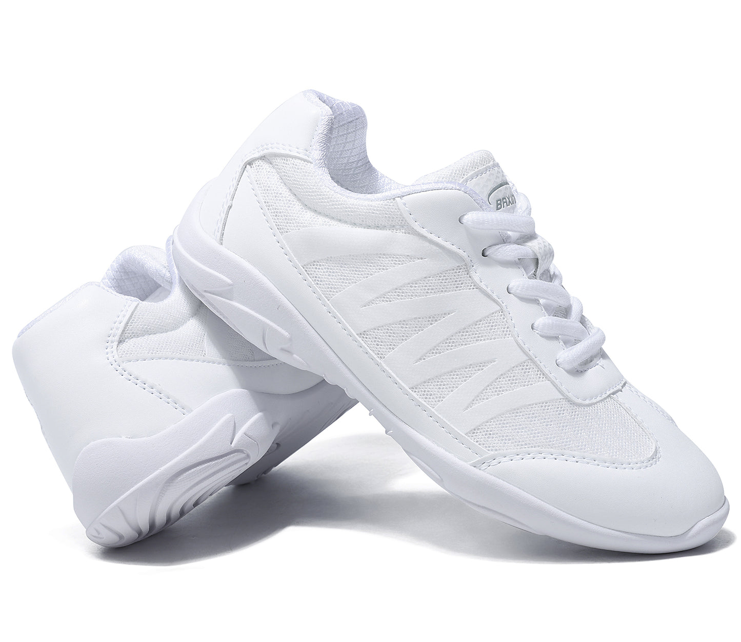 BAXINIER All White Cheer Shoes For Girls Breathable Youth Cheerleading Competition Sneakers Athletic Training Dance Tennis Walking Shoes for Girls