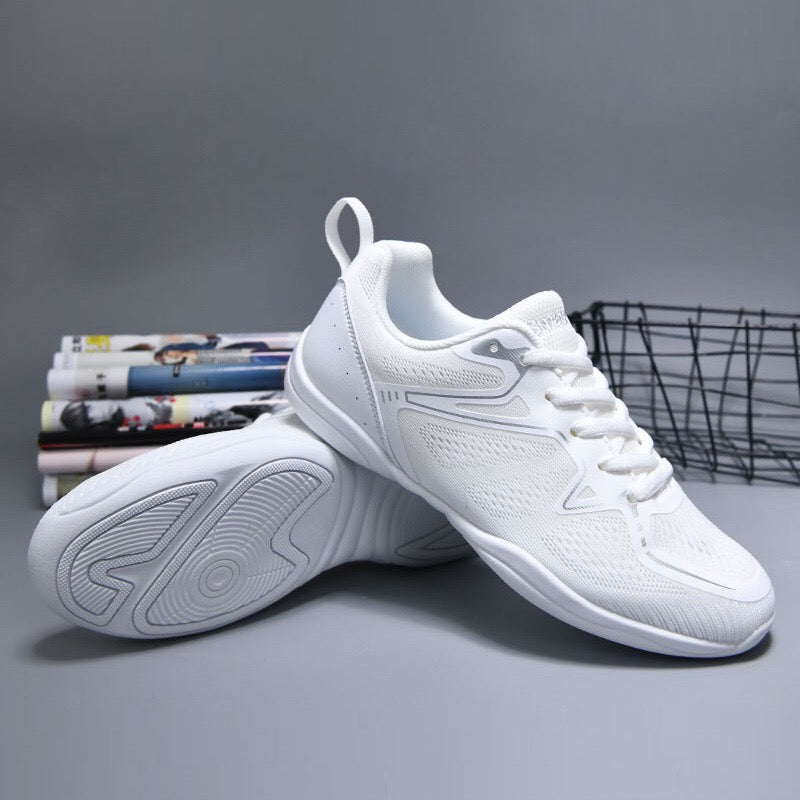 BAXINIER cheer shoes white sports shoes men's and women's competitive comfortable breathable competition shoes