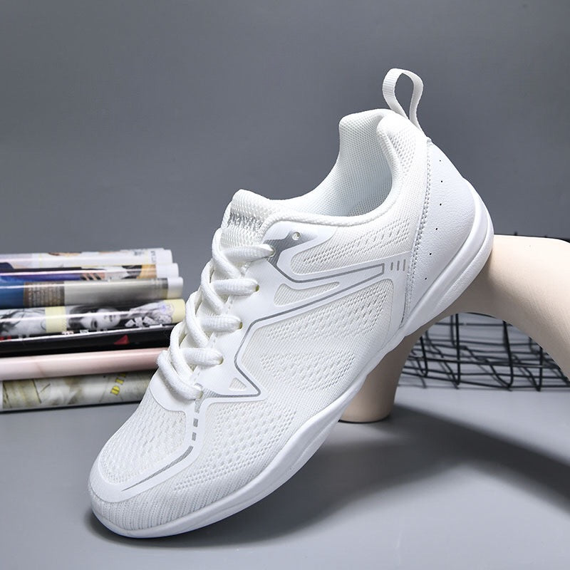 BAXINIER cheer shoes white sports shoes men's and women's competitive comfortable breathable competition shoes
