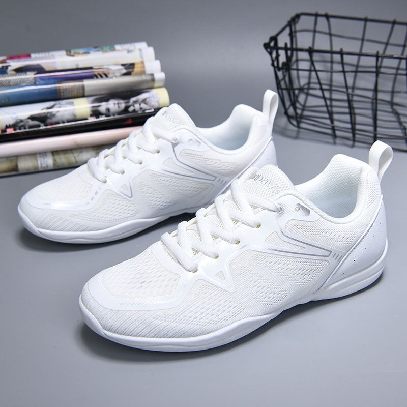 BAXINIER cheer shoes white sports shoes men's and women's competitive comfortable breathable competition shoes