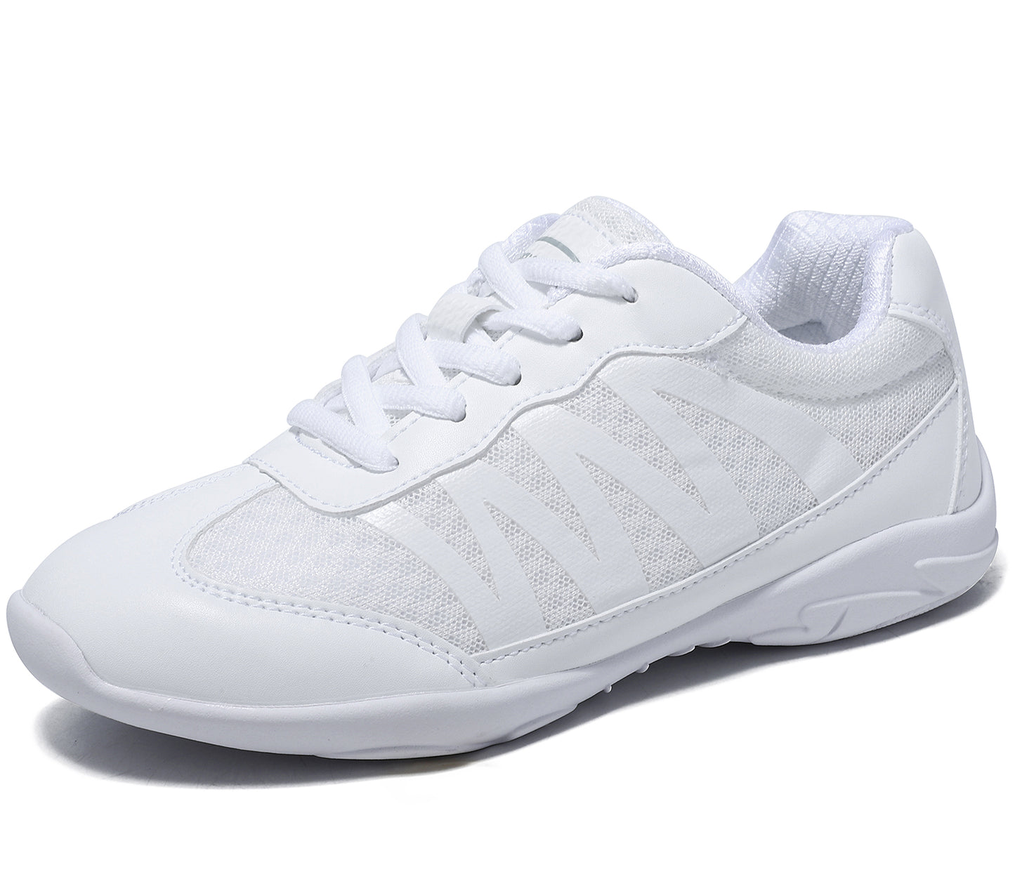 BAXINIER All White Cheer Shoes For Girls Breathable Youth Cheerleading Competition Sneakers Athletic Training Dance Tennis Walking Shoes for Girls