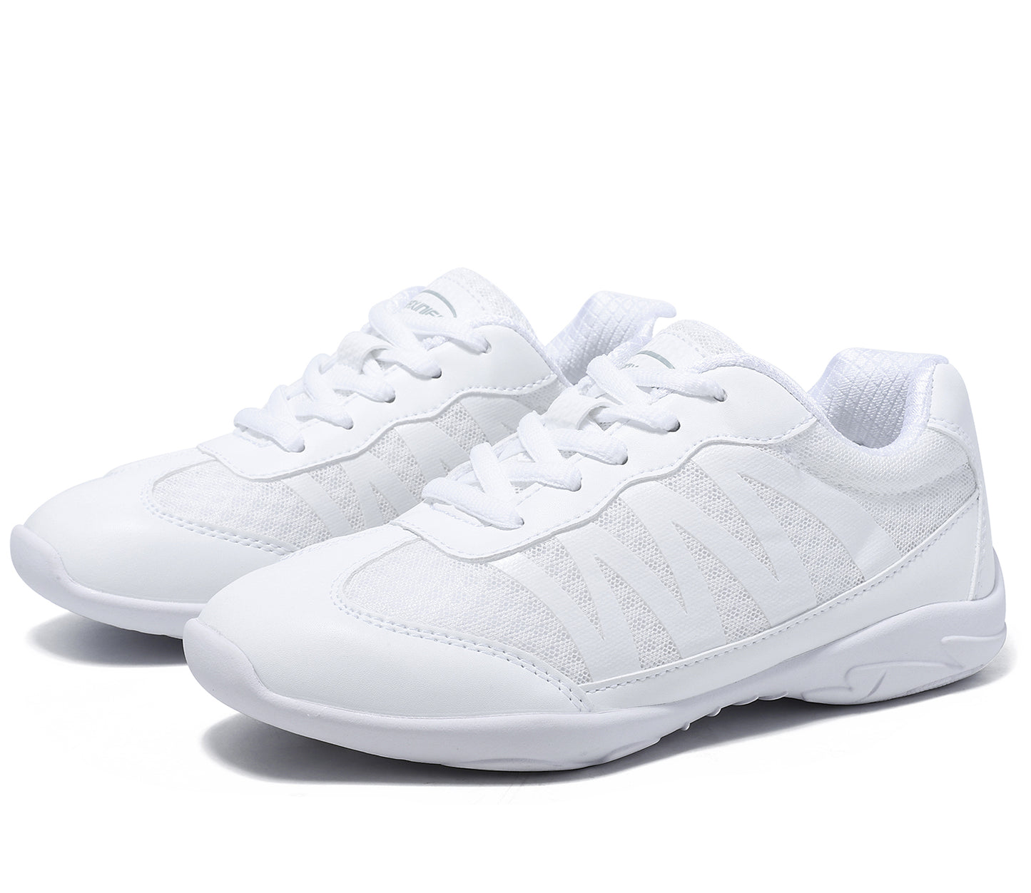 BAXINIER All White Cheer Shoes For Girls Breathable Youth Cheerleading Competition Sneakers Athletic Training Dance Tennis Walking Shoes for Girls