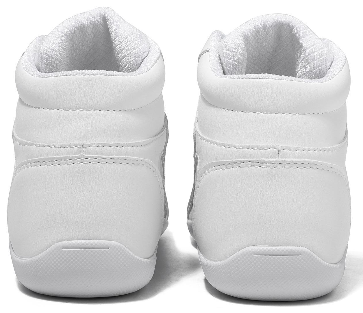 BAXINIER Girls High Top White Cheerleading Shoes Lightweight Youth Woman Cheer Dance Sneakers