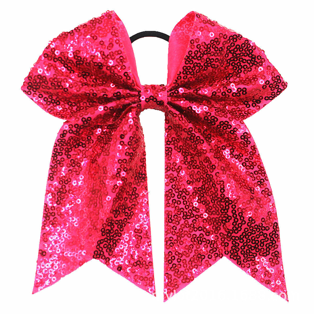 BAXINIER 12PCS 7" Grande Glitter Cheer Laços de Cabelo Rabo de Cavalo Elástico Feito à Mão para Cheerleading Adolescentes Meninas Faculdade Esportes (Lantejoulas Cores Mistas 12PCS)