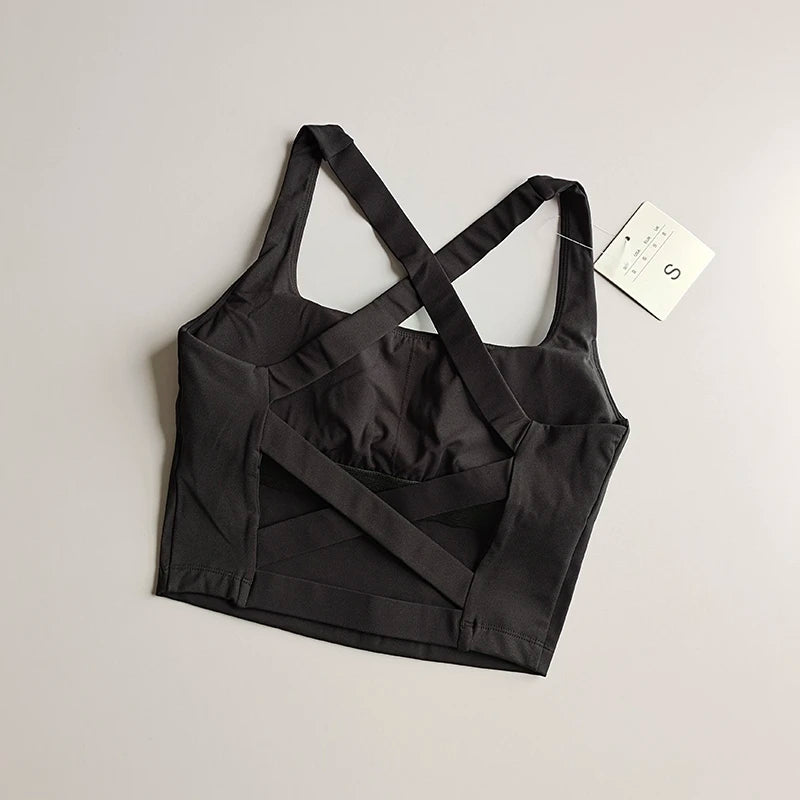 BAXINIER Cheerleading Sports Bra Seamless Sports Bra Sexy Yoga Fitness Top Sports Running Underwear Push-Up Bra Sportswear Bralette Female