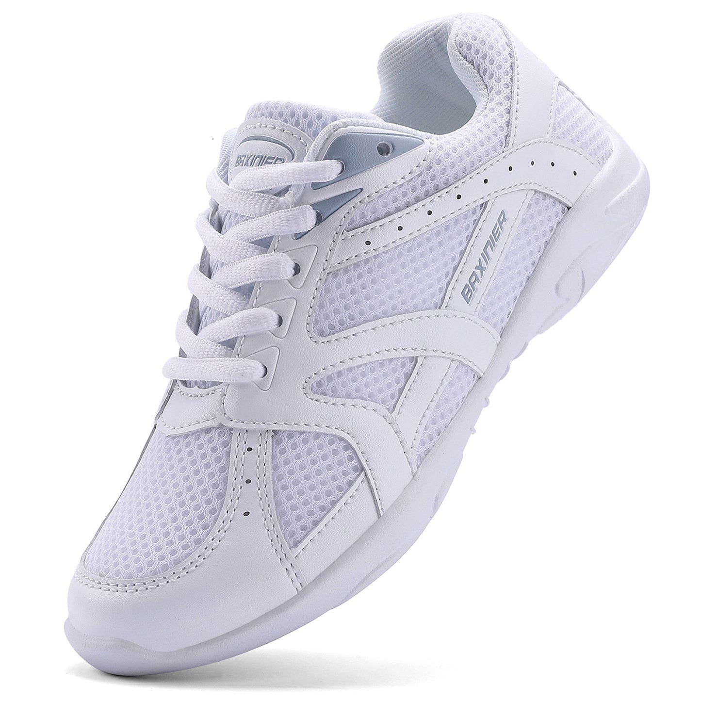 BAXINIER Youth Girls Cheerleading Dancing Shoes Caminhada Respirável Competição Tênis