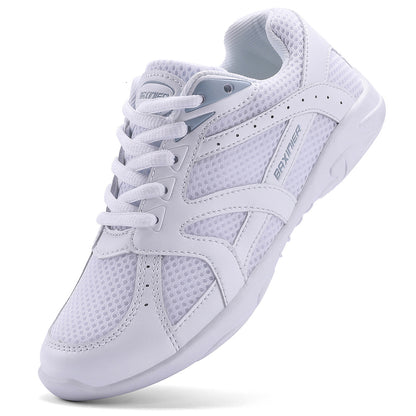 BAXINIER Youth Girls Cheerleading Dancing Shoes Caminhada Respirável Competição Tênis