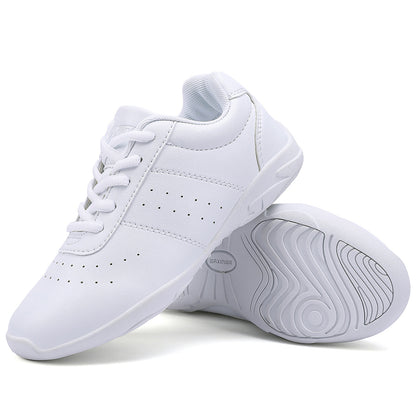 BAXINIER Youth Girls Branco Cheerleading Dança Sapatos Caminhada Respirável Competição Cheer Sneakers