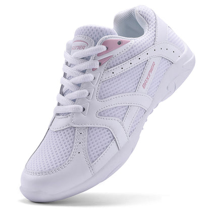 BAXINIER Youth Girls Cheerleading Dancing Shoes Caminhada Respirável Competição Tênis