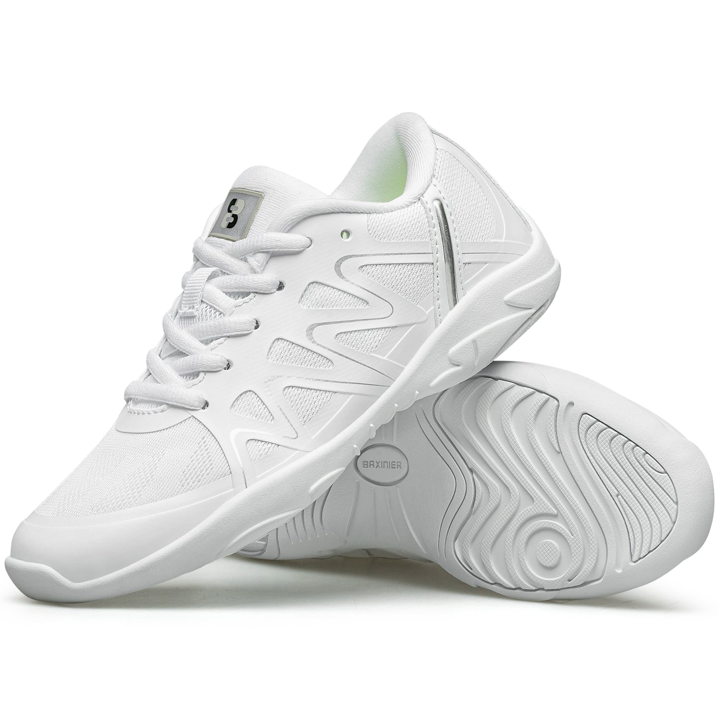 BAXINIER Meninas Branco Cheerleading Dança Sapatos Leves Juventude Competição Cheer Tênis Crianças Treinamento Tênis