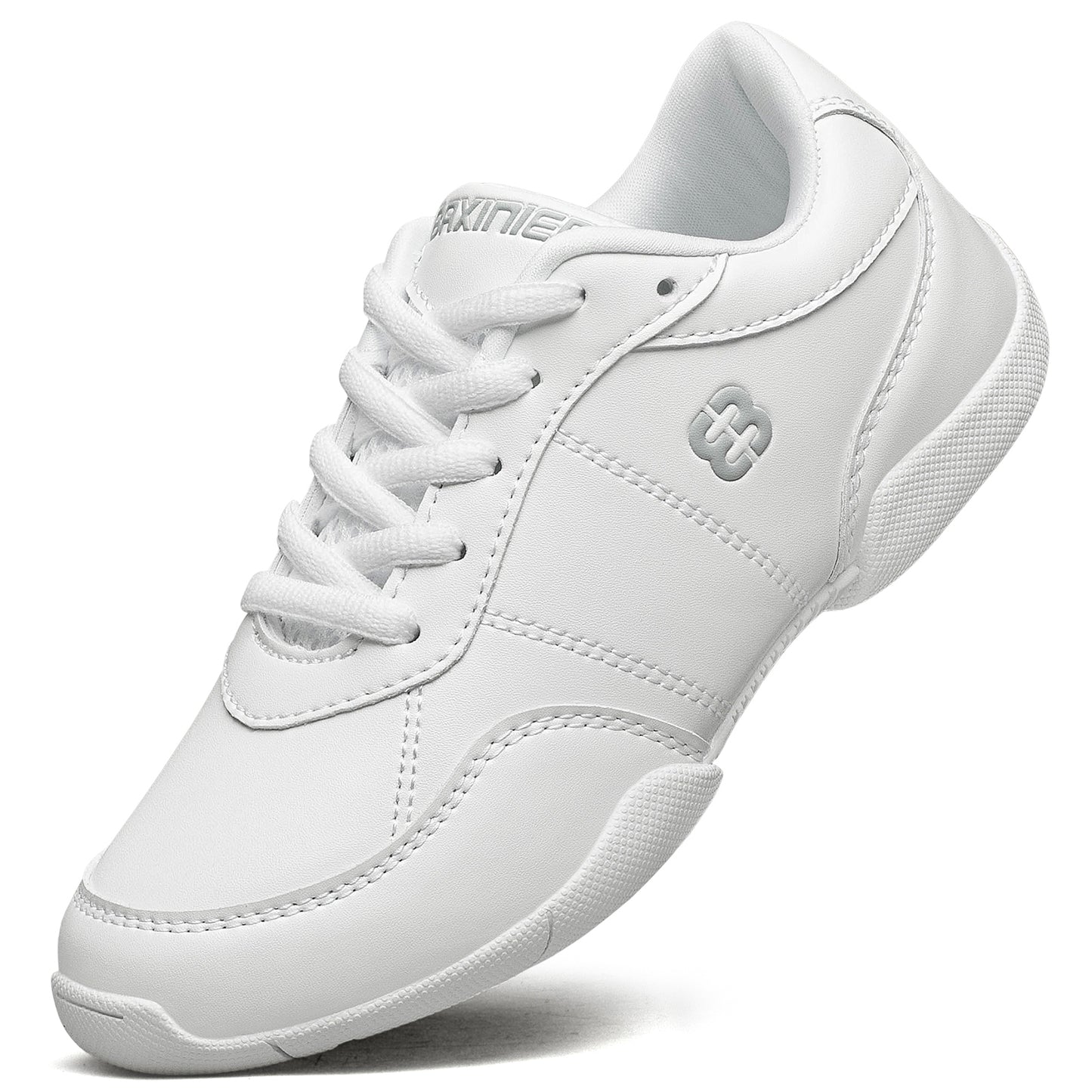 BAXINIER Meninas Branco Cheerleading Shoes Leve Juventude Cheer Competição Tênis Crianças Treinamento Dança Tênis Caminhada Sapatos