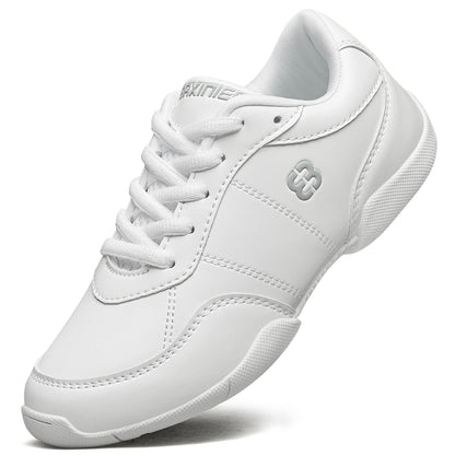 BAXINIER Meninas Branco Cheerleading Shoes Leve Juventude Cheer Competição Tênis Crianças Treinamento Dança Tênis Caminhada Sapatos