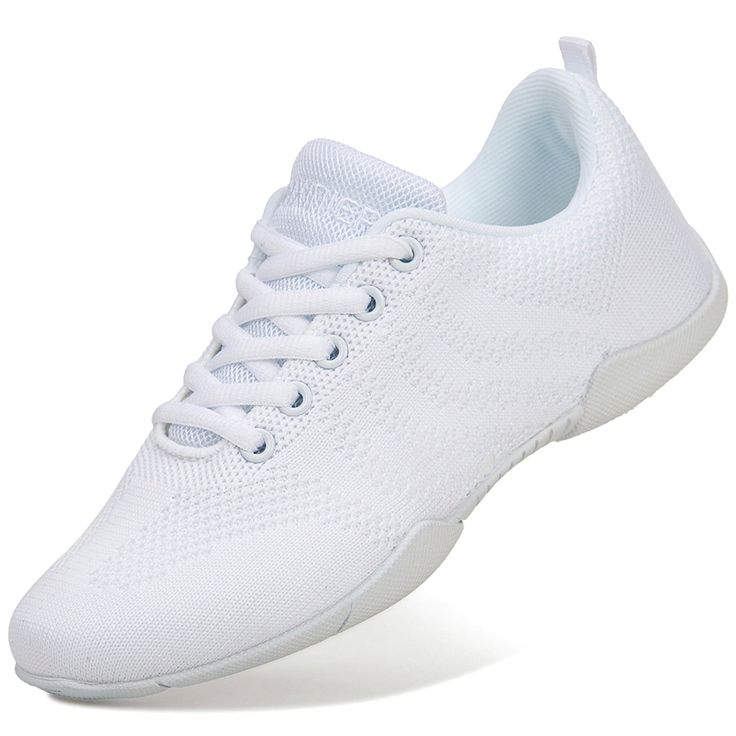 BAXINIER Meninas Branco Malha Cheerleading Dança Sapatos Respirável Juventude Performance Cheer Tênis