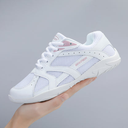 BAXINIER Youth Girls Cheerleading Dancing Shoes Caminhada Respirável Competição Tênis