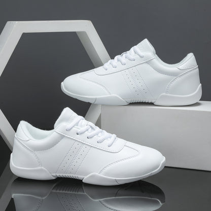 BAXINIER Branco Cheerleading Dança Sapatos Treinamento Atlético Tênis Caminhada Respirável Competição Cheer Sneakers