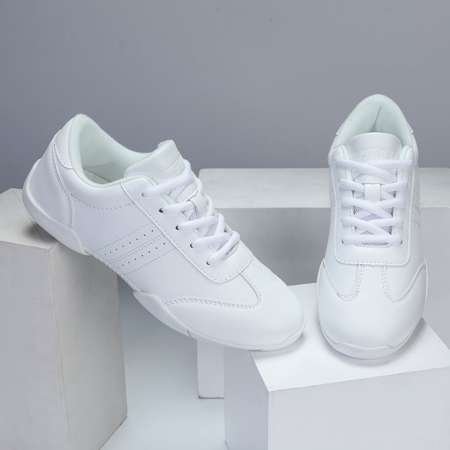 BAXINIER Branco Cheerleading Dança Sapatos Treinamento Atlético Tênis Caminhada Respirável Competição Cheer Sneakers