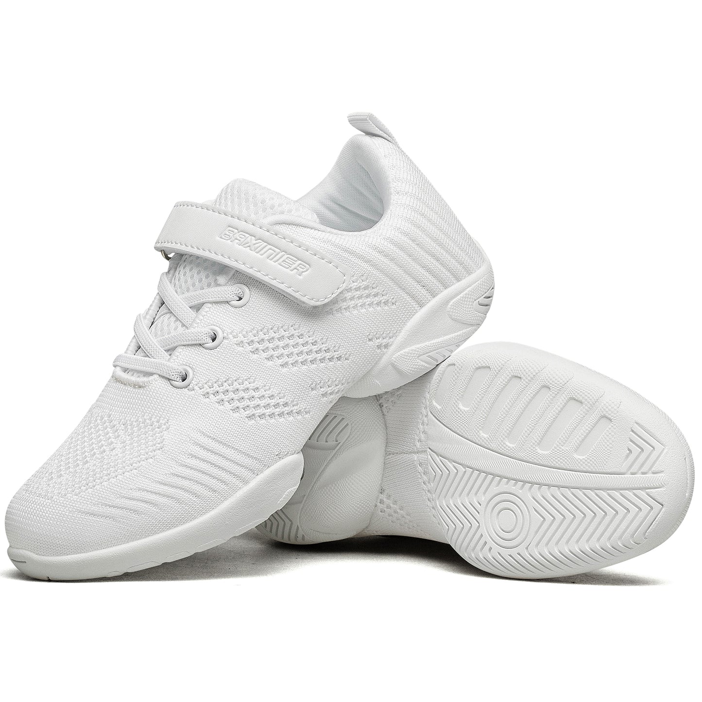 BAXINIER Meninas Branco Cheerleading Shoes Leve Juventude Competição Cheer Sneakers Crianças Treinamento Dança Tênis Tênis