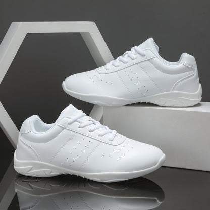 BAXINIER Youth Girls Branco Cheerleading Dança Sapatos Caminhada Respirável Competição Cheer Sneakers