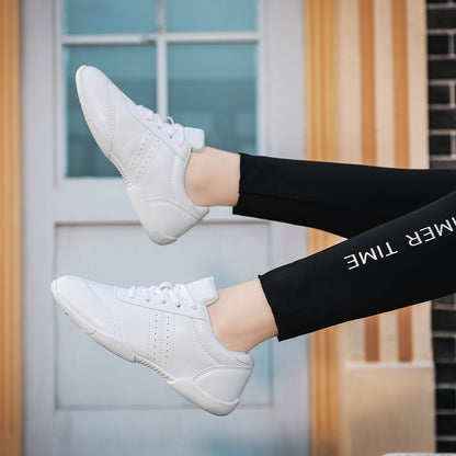 BAXINIER Branco Cheerleading Dança Sapatos Treinamento Atlético Tênis Caminhada Respirável Competição Cheer Sneakers