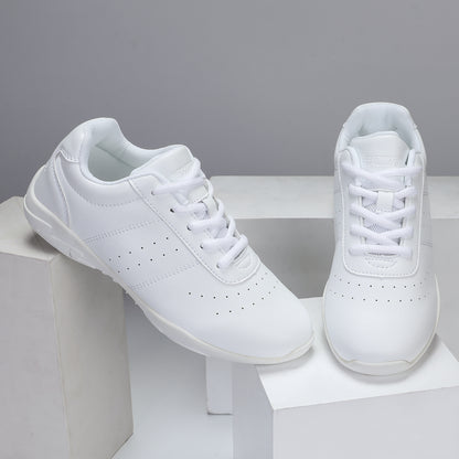 BAXINIER Youth Girls Branco Cheerleading Dança Sapatos Caminhada Respirável Competição Cheer Sneakers