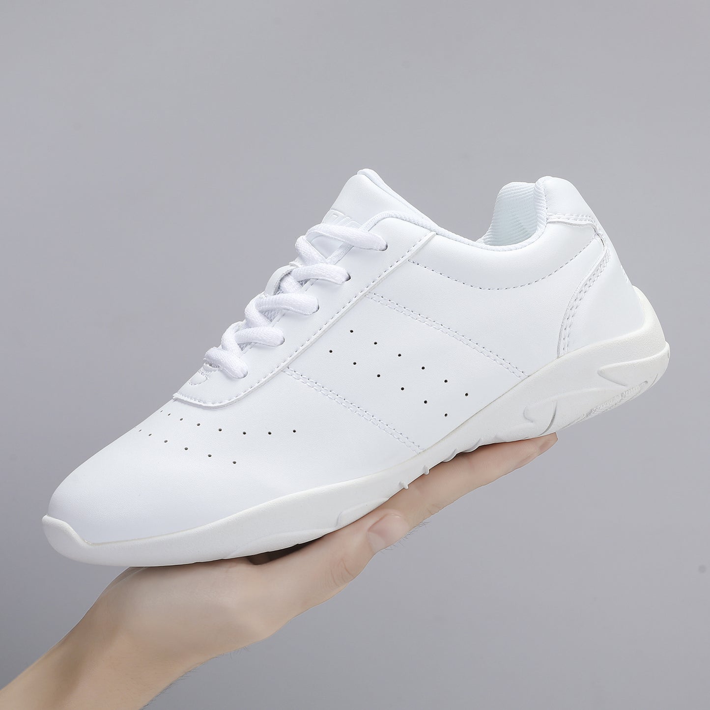 BAXINIER Youth Girls Branco Cheerleading Dança Sapatos Caminhada Respirável Competição Cheer Sneakers
