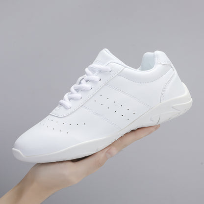 BAXINIER Youth Girls Branco Cheerleading Dança Sapatos Caminhada Respirável Competição Cheer Sneakers