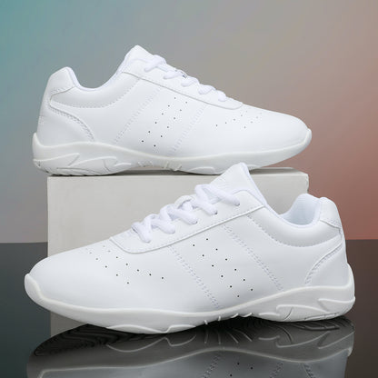 BAXINIER Youth Girls Branco Cheerleading Dança Sapatos Caminhada Respirável Competição Cheer Sneakers