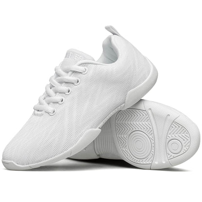 BAXINIER Meninas Sapatos de Torcida Brancos Sapatos de Dança de Torcida Leves Tênis de Competição Juvenil Treinamento Atlético Tênis Sapatos de Caminhada