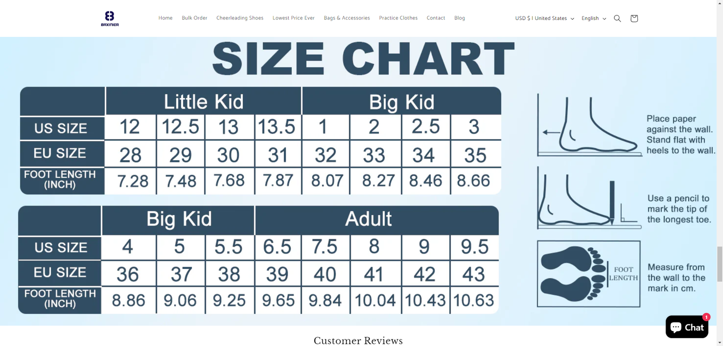 BAXINIER Youth Girls White Cheerleading Shoes Breathable Youth Cheer Competition Sneakers Athletic Training Dance Tennis Walking Cheerleading Shoes for Girls
