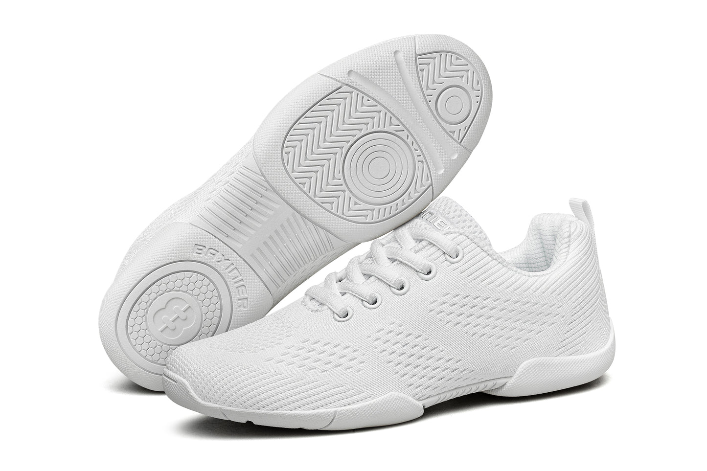BAXINIER White Cheer Shoes for Womens Cheerleading shoes Girls Youth White Competition Dance Shoe Sports Tennis Training Athletic Flats Breathable Soft comfortable
