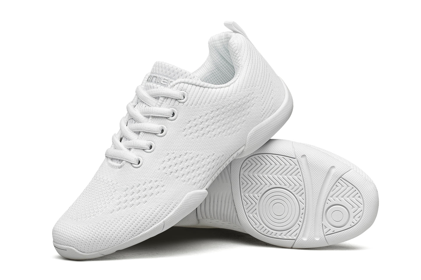 BAXINIER White Cheer Shoes for Womens Cheerleading shoes Girls Youth White Competition Dance Shoe Sports Tennis Training Athletic Flats Breathable Soft comfortable