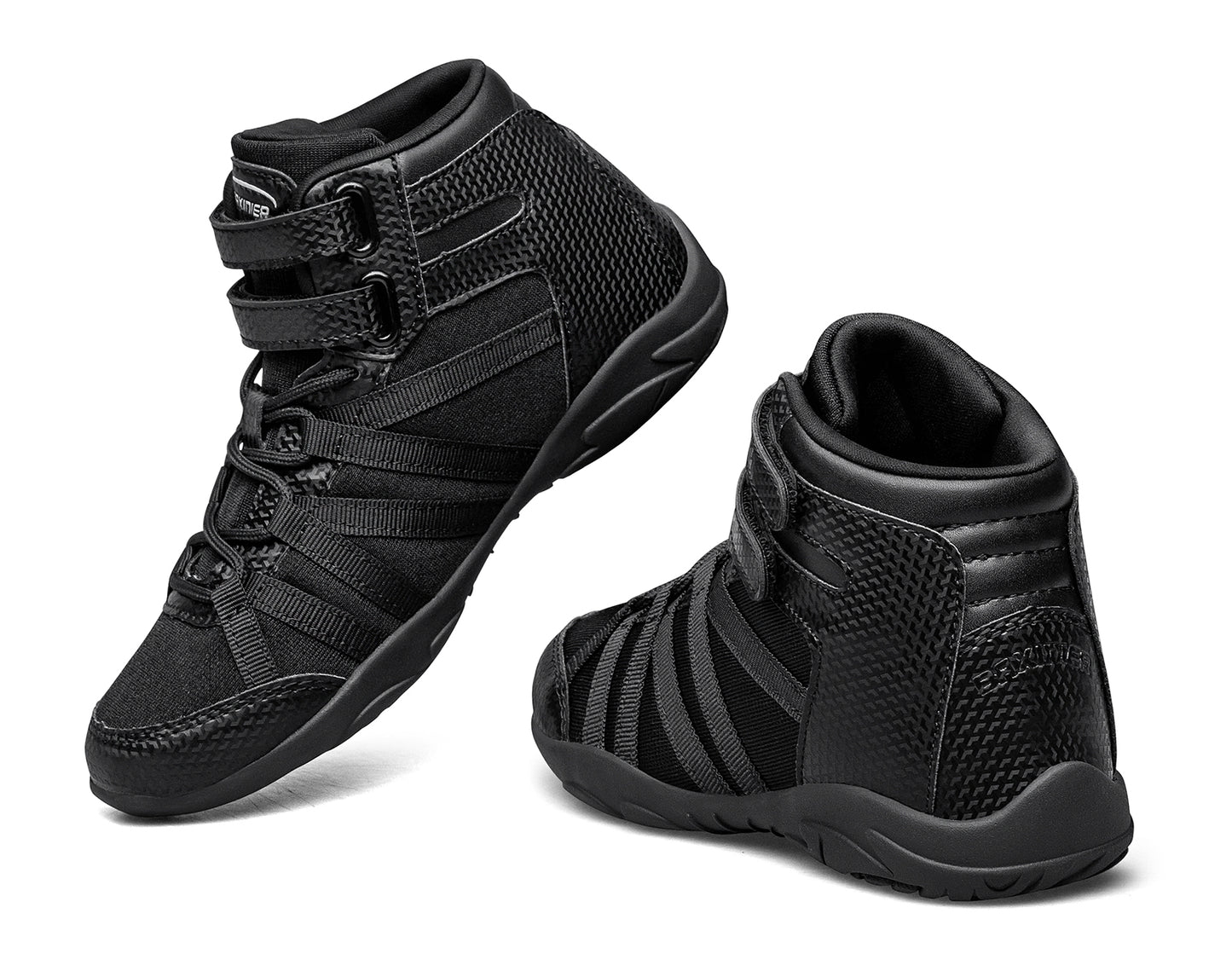 BAXINIER Girls White High Top Cheerleading Shoes Lightweight Youth Cheer Competition Sneakers Training Dance Tennis Shoes