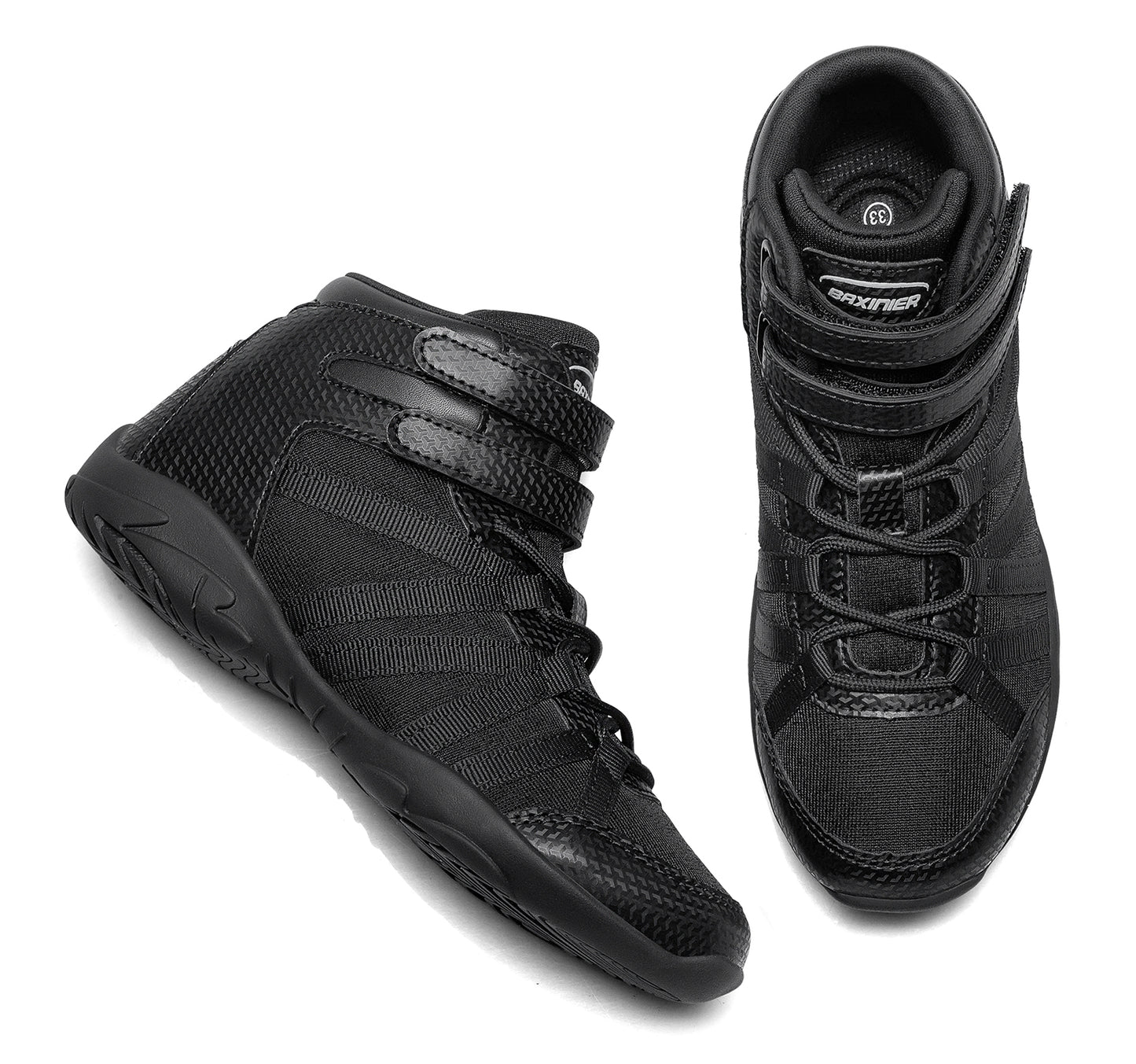 BAXINIER Girls White High Top Cheerleading Shoes Lightweight Youth Cheer Competition Sneakers Training Dance Tennis Shoes