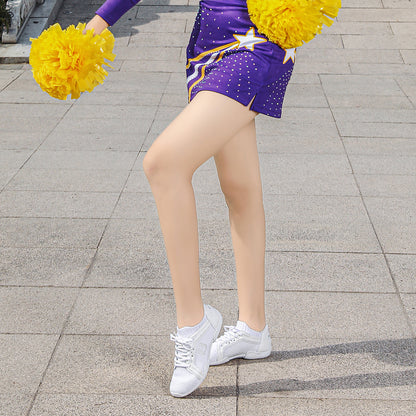 BAXINIER Meninas Branco Cheerleading Dança Tênis Feminino Respirável Treinamento Atlético Tênis