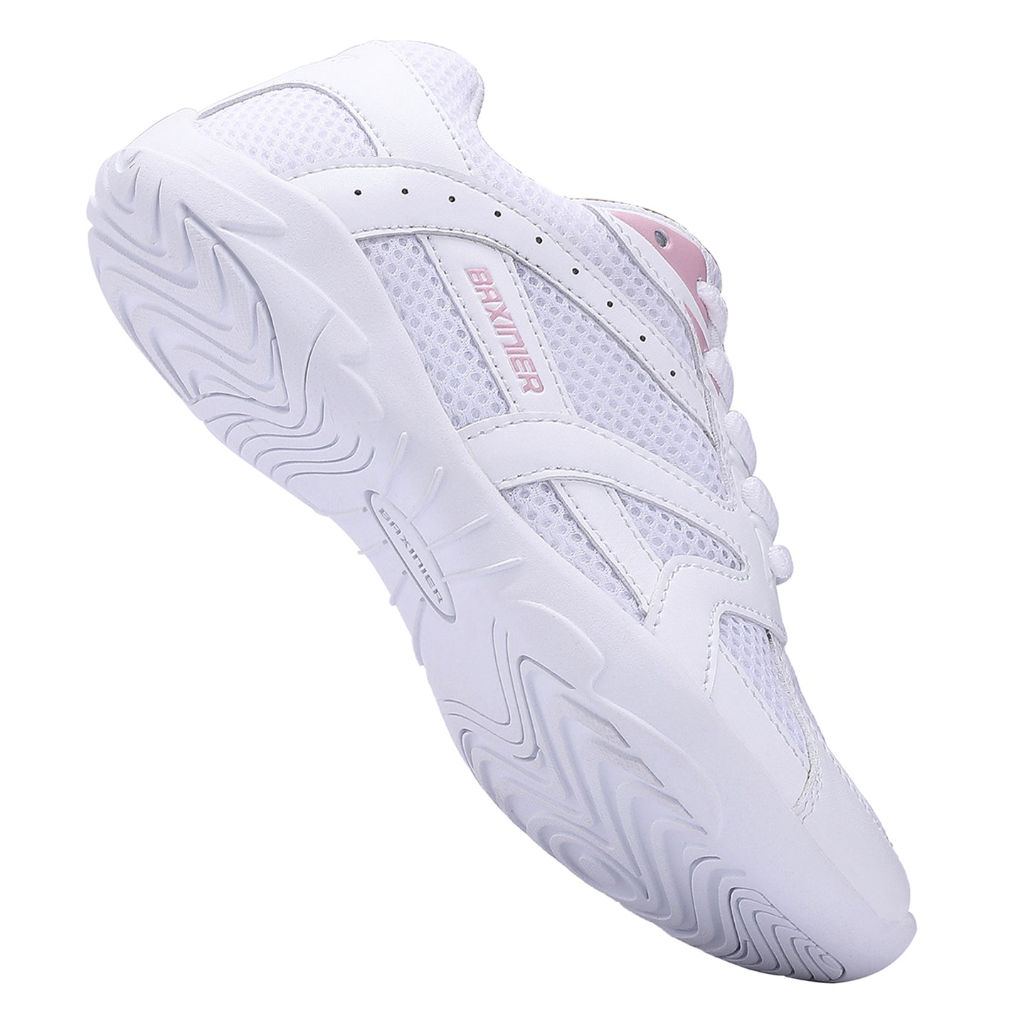 BAXINIER Youth Girls Cheerleading Dancing Shoes Caminhada Respirável Competição Tênis