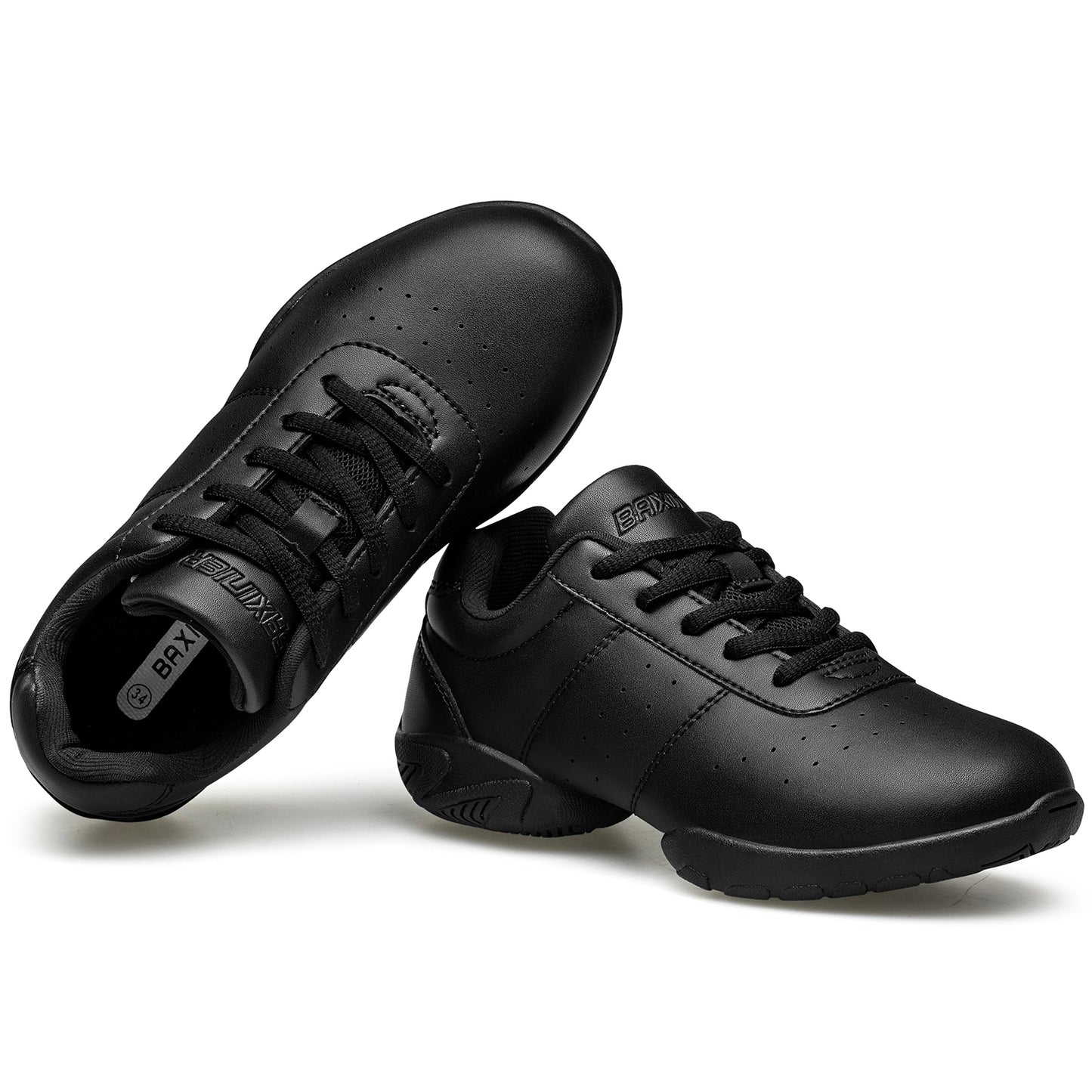 BAXINIER Sapatos de dança de torcida respirável para competição juvenil Tênis de torcida