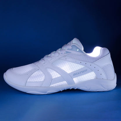 BAXINIER Youth Girls Cheerleading Dancing Shoes Caminhada Respirável Competição Tênis