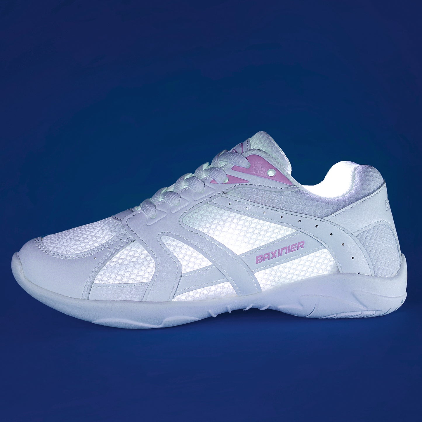 BAXINIER Youth Girls Cheerleading Dancing Shoes Caminhada Respirável Competição Tênis