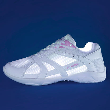 BAXINIER Youth Girls Cheerleading Dancing Shoes Caminhada Respirável Competição Tênis