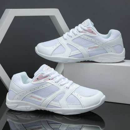 BAXINIER Youth Girls Cheerleading Dancing Shoes Caminhada Respirável Competição Tênis