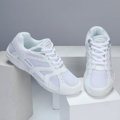 BAXINIER Youth Girls Cheerleading Dancing Shoes Caminhada Respirável Competição Tênis