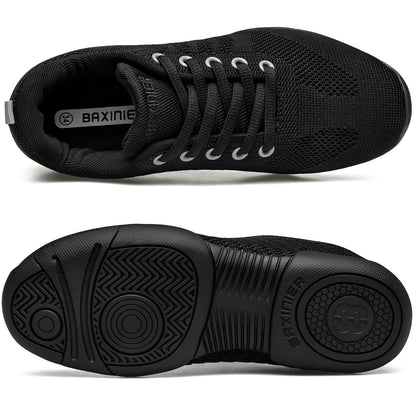 BAXINIER Meninas Branco Malha Cheerleading Dança Sapatos Respirável Juventude Performance Cheer Tênis