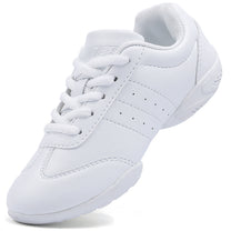 WUIWUIYU Women's Lace-Up Dance Shoes - Lightweight Gymnastics Cheerleading Sneakers, Non-Slip Rubber Sole, Comfort Fit