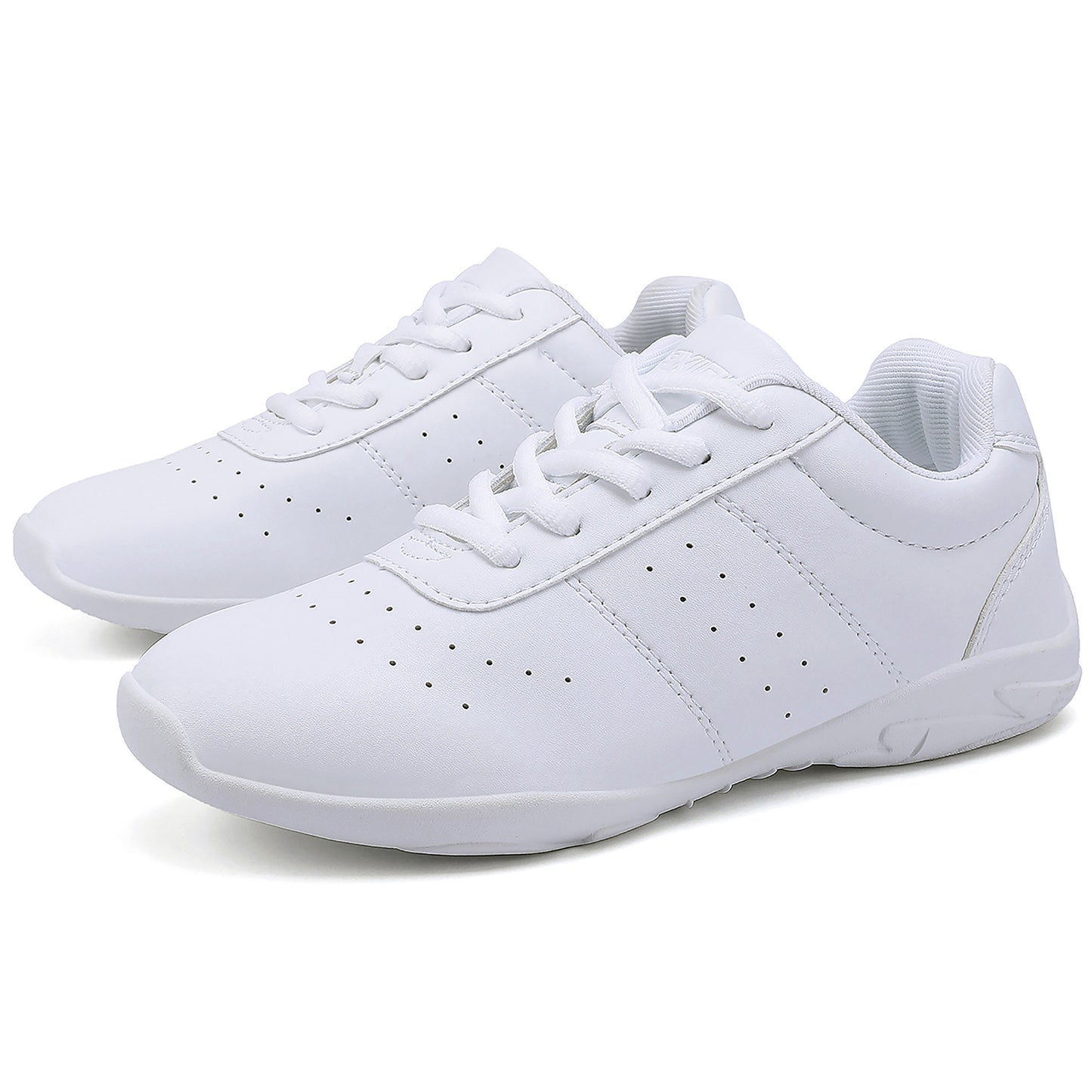 BAXINIER Youth Girls Branco Cheerleading Dança Sapatos Caminhada Respirável Competição Cheer Sneakers
