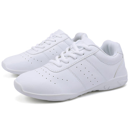 BAXINIER Youth Girls Branco Cheerleading Dança Sapatos Caminhada Respirável Competição Cheer Sneakers
