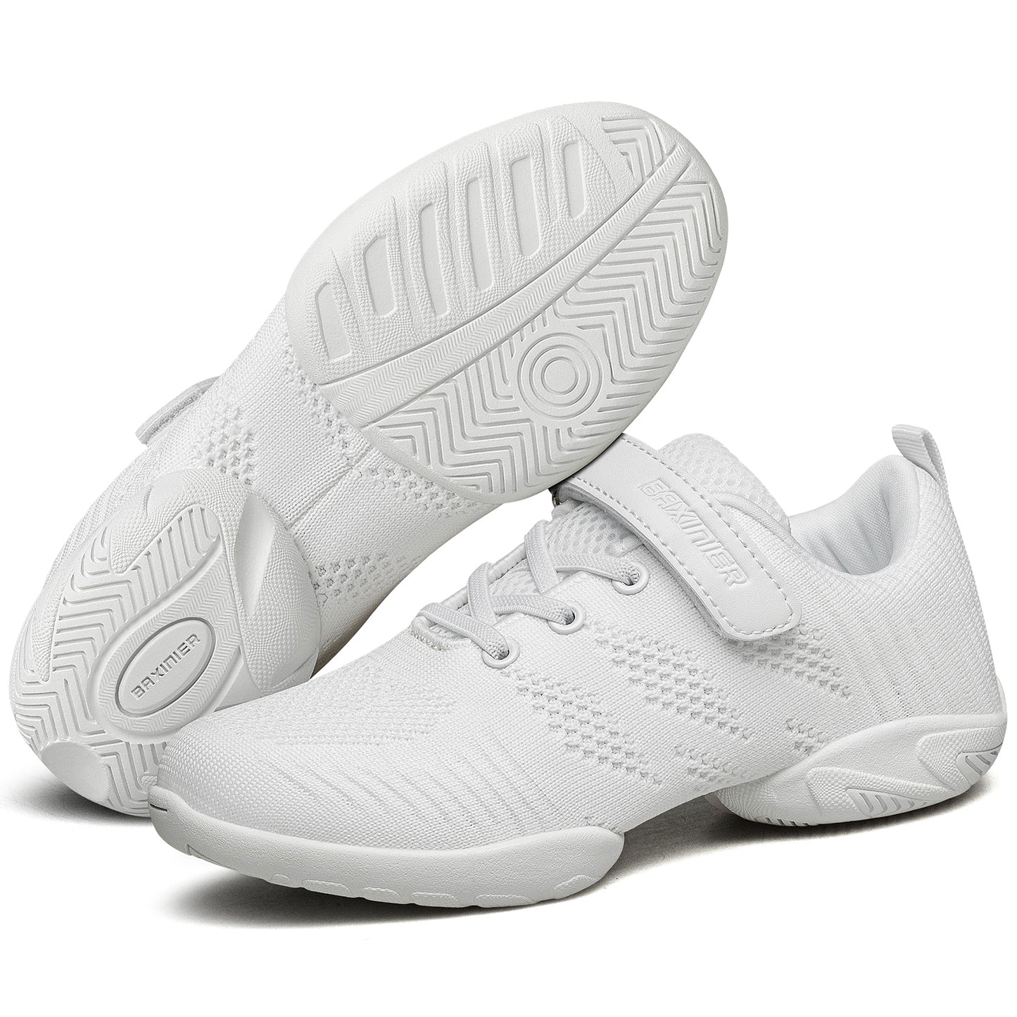 BAXINIER Meninas Branco Cheerleading Shoes Leve Juventude Competição Cheer Sneakers Crianças Treinamento Dança Tênis Tênis