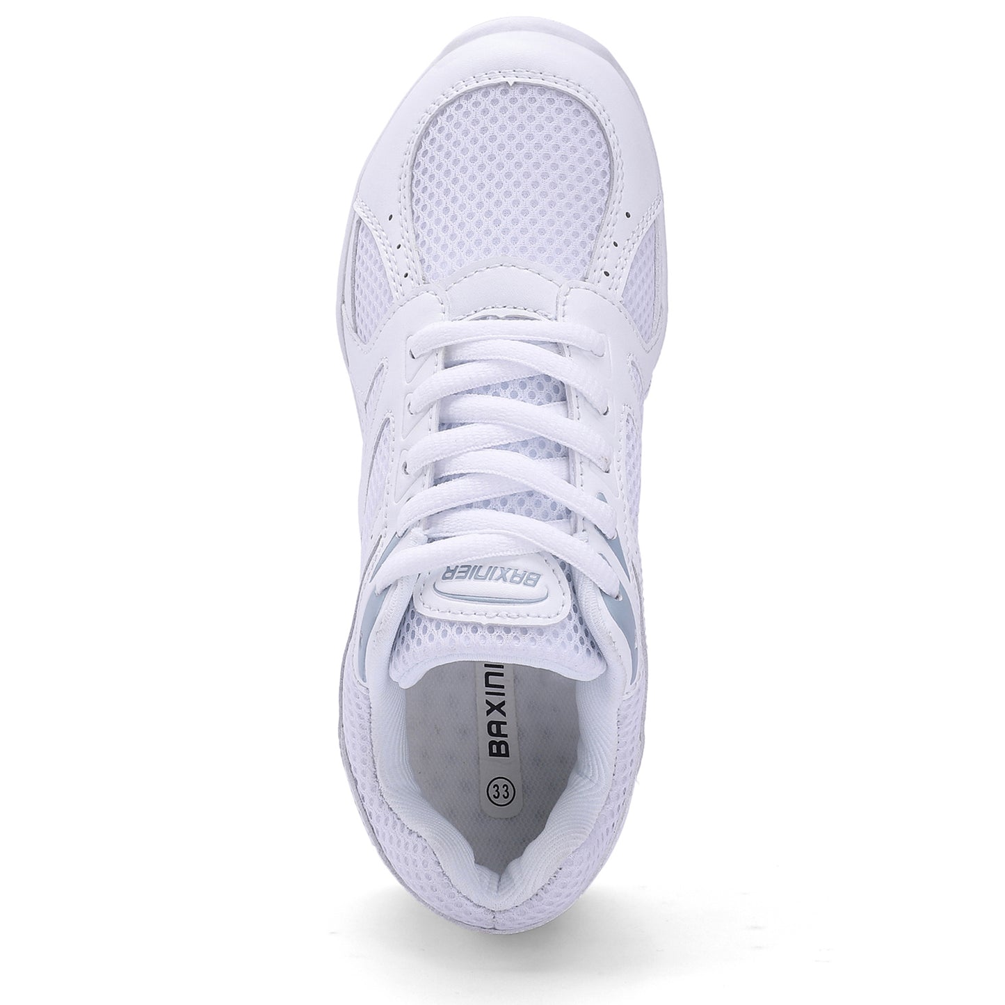 BAXINIER Youth Girls Cheerleading Dancing Shoes Caminhada Respirável Competição Tênis