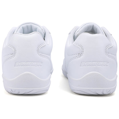 BAXINIER Youth Girls Branco Cheerleading Dança Sapatos Caminhada Respirável Competição Cheer Sneakers