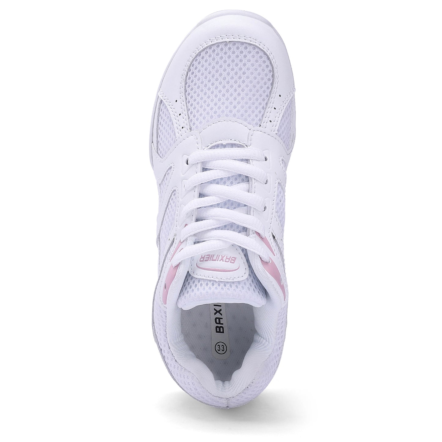 BAXINIER Youth Girls Cheerleading Dancing Shoes Caminhada Respirável Competição Tênis