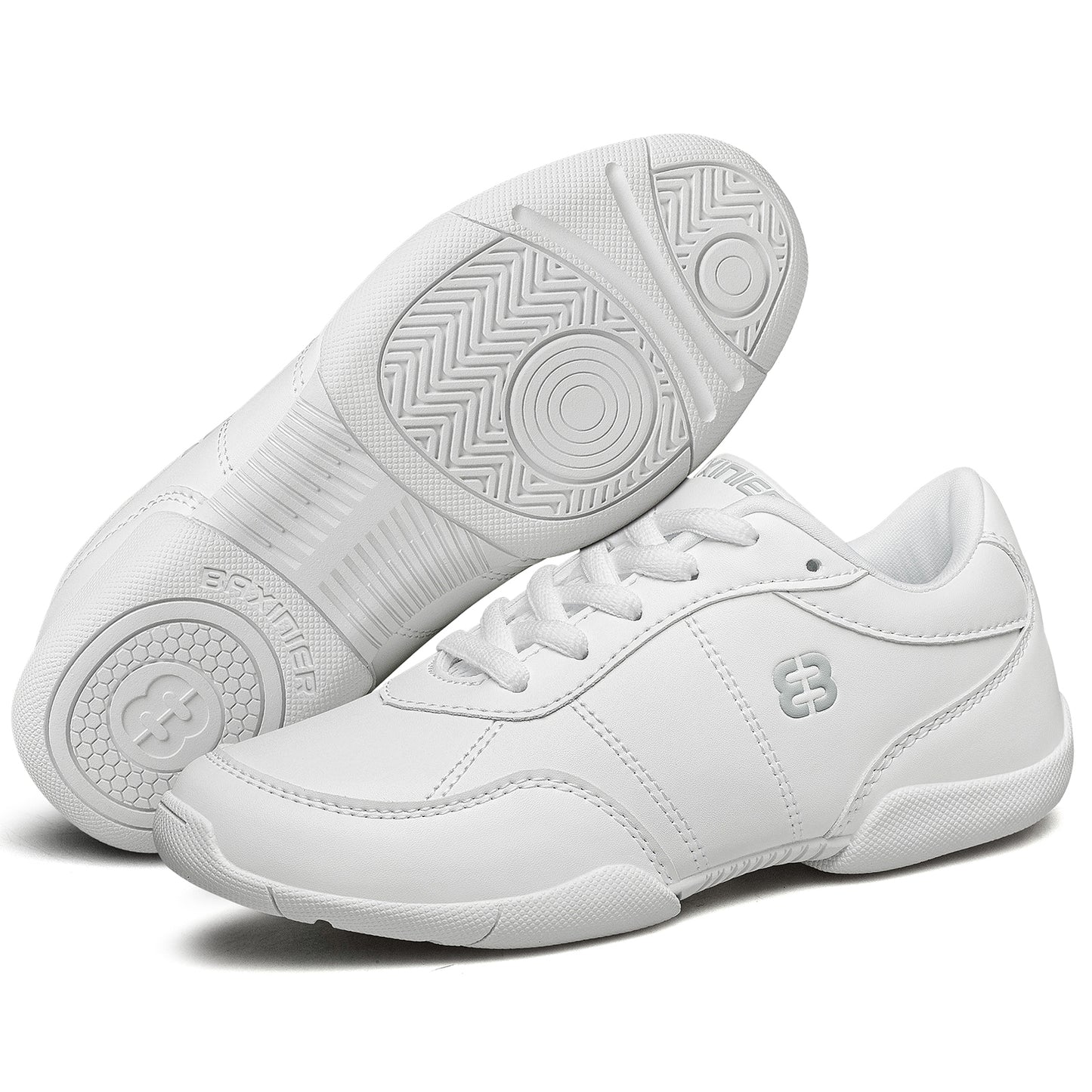BAXINIER Meninas Branco Cheerleading Shoes Leve Juventude Cheer Competição Tênis Crianças Treinamento Dança Tênis Caminhada Sapatos